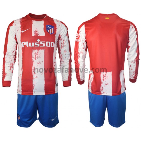 Nogometni Dres Atlético Madrid Dječji Domaći 2021-2022 Dugim Rukavima