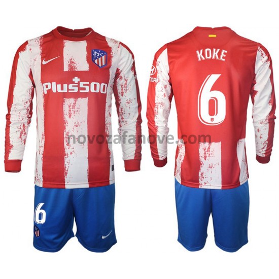 Nogometni Dres Atlético Madrid Koke 6 Dječji Domaći 2021-2022 Dugim Rukavima
