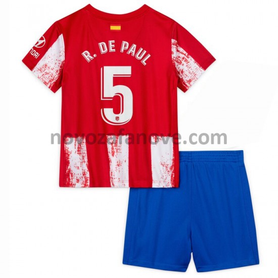 Nogometni Dres Atlético Madrid Rodrigo De Paul 5 Dječji Domaći 2021-2022 Kratkih Rukava