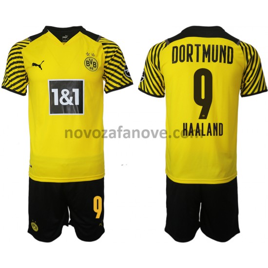 Nogometni Dres Borussia Dortmund Erling Haaland 9 Dječji Domaći 2021-2022 Kratkih Rukava