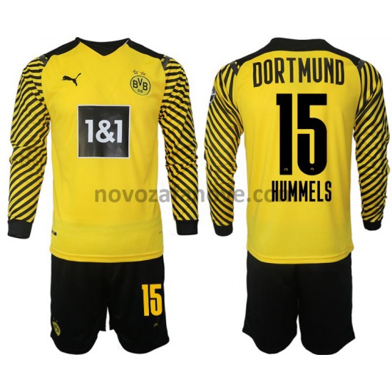 Nogometni Dres Borussia Dortmund Hummels 15 Dječji Domaći 2021-2022 Dugim Rukavima