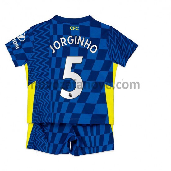 Nogometni Dres Chelsea Jorginho 5 Dječji Domaći 2021-2022 Kratkih Rukava