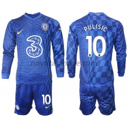 Nogometni Dres Chelsea Pulisic 10 Dječji Domaći 2021-2022 Dugim Rukavima