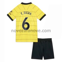 Nogometni Dres Chelsea Thiago Silva 6 Dječji Gostujući 2021-2022 Kratkih Rukava