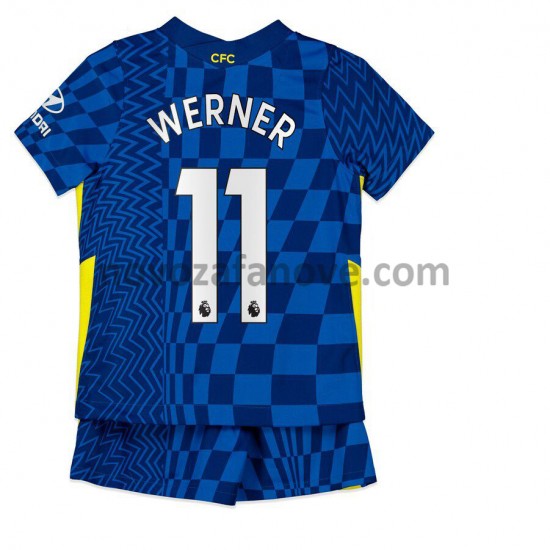 Nogometni Dres Chelsea Timo Werner 11 Dječji Domaći 2021-2022 Kratkih Rukava