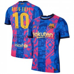 Nogometni Dres FC Barcelona Ansu Fati 10 Treći 2021-2022 Kratkih Rukava