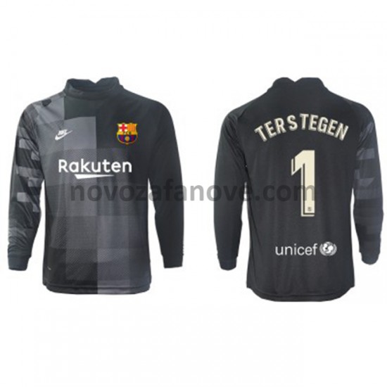 Nogometni Dres FC Barcelona Golmanski Ter Stegen 1 Gostujući 2021-2022 Dugim Rukavima