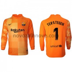 Nogometni Dres FC Barcelona Golmanski Ter Stegen 1 Domaći 2021-2022 Dugim Rukavima