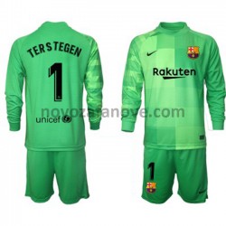 Nogometni Dres FC Barcelona Golmanski Ter Stegen 1 Dječji Treći 2021-2022 Dugim Rukavima
