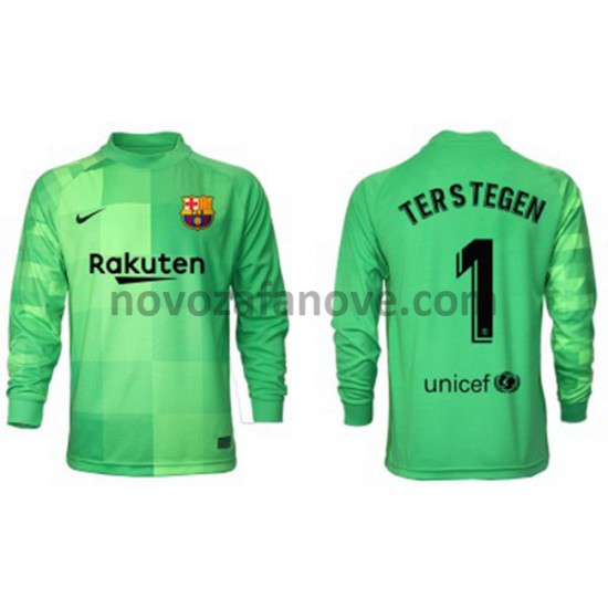 Nogometni Dres FC Barcelona Golmanski Ter Stegen 1 Treći 2021-2022 Dugim Rukavima