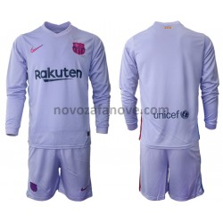 Nogometni Dres FC Barcelona Dječji Gostujući 2021-2022 Dugim Rukavima