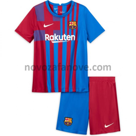 Nogometni Dres FC Barcelona Dječji Domaći 2021-2022 Kratkih Rukava