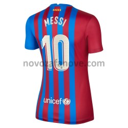 Nogometni Dres FC Barcelona Lionel Messi 10 Ženska Domaći 2021-2022 Kratkih Rukava