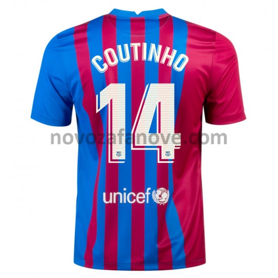 Nogometni Dres FC Barcelona Philippe Coutinho 14 Domaći 2021-2022 Kratkih Rukava