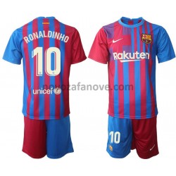 Nogometni Dres FC Barcelona Ronaldinho 10 Dječji Domaći 2021-2022 Kratkih Rukava