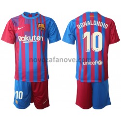 Nogometni Dres FC Barcelona Ronaldinho 10 Dječji Domaći 2021-2022 Kratkih Rukava