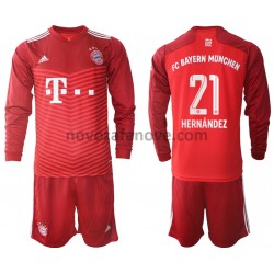 Nogometni Dres FC Bayern München Lucas Hernandez 21 Dječji Domaći 2021-2022 Dugim Rukavima