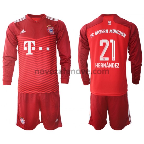 Nogometni Dres FC Bayern München Lucas Hernandez 21 Dječji Domaći 2021-2022 Dugim Rukavima