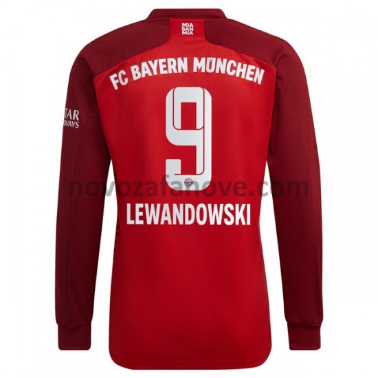 Nogometni Dres FC Bayern München Robert Lewandowski 9 Domaći 2021-2022 Dugim Rukavima
