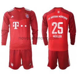 Nogometni Dres FC Bayern München Thomas Muller 25 Dječji Domaći 2021-2022 Dugim Rukavima