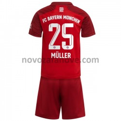 Nogometni Dres FC Bayern München Thomas Muller 25 Dječji Domaći 2021-2022 Kratkih Rukava