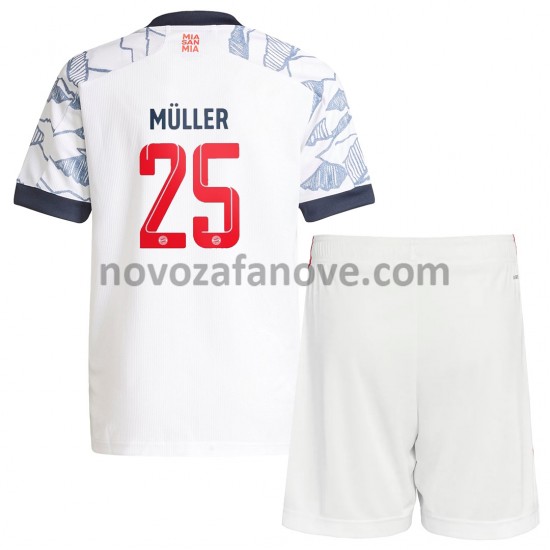Nogometni Dres FC Bayern München Thomas Muller 25 Dječji Treći 2021-2022 Kratkih Rukava