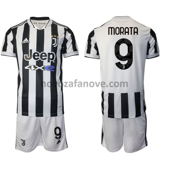 Nogometni Dres Juventus Alvaro Morata 9 Dječji Domaći 2021-2022 Kratkih Rukava