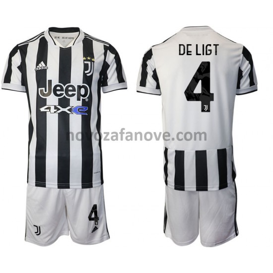 Nogometni Dres Juventus Matthijs de Ligt 4 Dječji Domaći 2021-2022 Kratkih Rukava