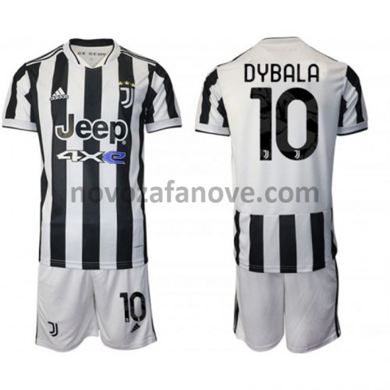 Nogometni Dres Juventus Paulo Dybala 10 Dječji Domaći 2021-2022 Kratkih Rukava