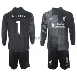 Nogometni Dres Liverpool Golmanski A.BECKER 1 Dječji Treći 2021-2022 Dugim Rukavima