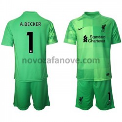 Nogometni Dres Liverpool Golmanski Alisson Becker 1 Dječji Domaći 2021-2022 Kratkih Rukava