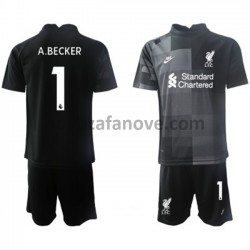 Nogometni Dres Liverpool Golmanski Alisson Becker 1 Dječji Treći 2021-2022 Kratkih Rukava