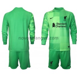 Nogometni Dres Liverpool Golmanski Dječji Domaći 2021-2022 Dugim Rukavima