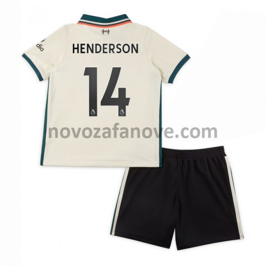Nogometni Dres Liverpool Henderson 14 Dječji Gostujući 2021-2022 Kratkih Rukava
