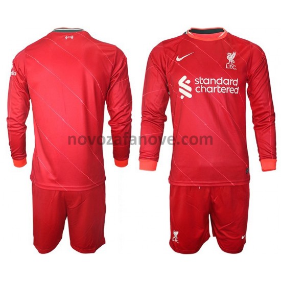 Nogometni Dres Liverpool Dječji Domaći 2021-2022 Dugim Rukavima
