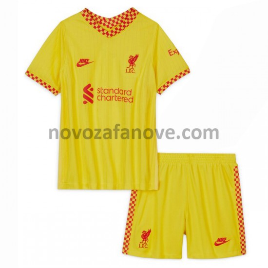 Nogometni Dres Liverpool Dječji Treći 2021-2022 Kratkih Rukava