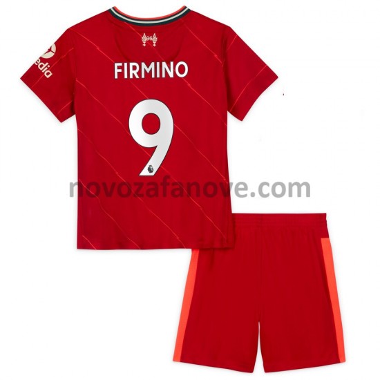 Nogometni Dres Liverpool Roberto Firmino 9 Dječji Domaći 2021-2022 Kratkih Rukava