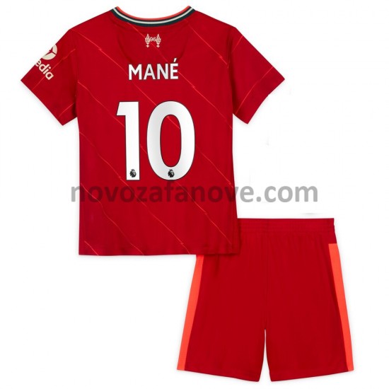 Nogometni Dres Liverpool Sadio Mane 10 Dječji Domaći 2021-2022 Kratkih Rukava