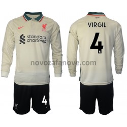 Nogometni Dres Liverpool Virgil van Dijk 4 Dječji Gostujući 2021-2022 Dugim Rukavima