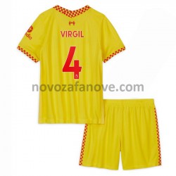 Nogometni Dres Liverpool Virgil van Dijk 4 Dječji Treći 2021-2022 Kratkih Rukava