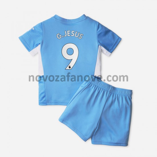 Nogometni Dres Manchester City Gabriel Jesus 9 Dječji Domaći 2021-2022 Kratkih Rukava