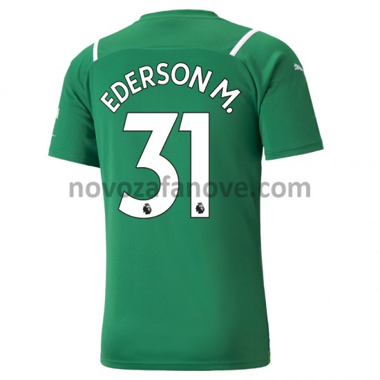 Nogometni Dres Manchester City Golmanski Ederson 31 Gostujući 2021-2022 Kratkih Rukava