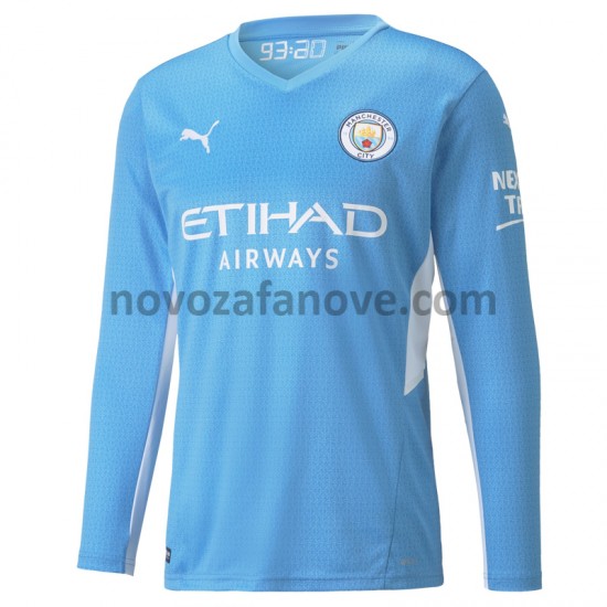 Nogometni Dres Manchester City Domaći 2021-2022 Dugim Rukavima