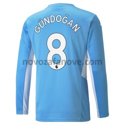 Nogometni Dres Manchester City Ilkay Gundogan 8 Domaći 2021-2022 Dugim Rukavima