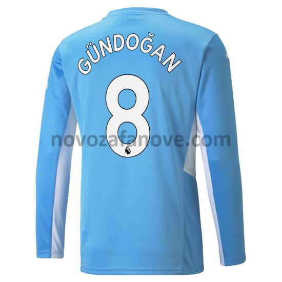 Nogometni Dres Manchester City Ilkay Gundogan 8 Domaći 2021-2022 Dugim Rukavima