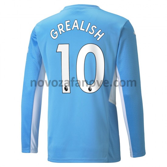Nogometni Dres Manchester City Jack Grealish 10 Domaći 2021-2022 Dugim Rukavima