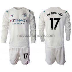 Nogometni Dres Manchester City Kevin De Bruyne 17 Dječji Gostujući 2021-2022 Dugim Rukavima