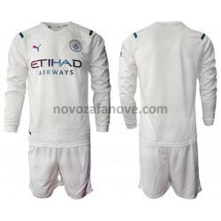 Nogometni Dres Manchester City Dječji Gostujući 2021-2022 Dugim Rukavima