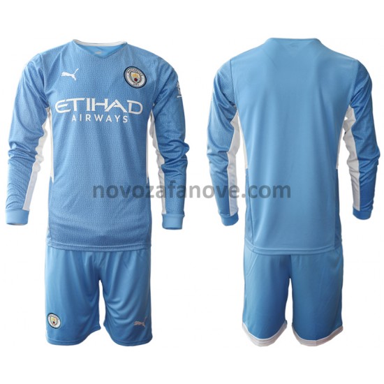 Nogometni Dres Manchester City Dječji Domaći 2021-2022 Dugim Rukavima