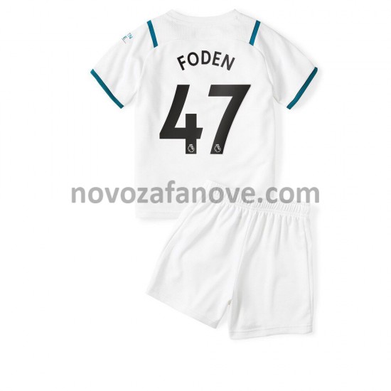 Nogometni Dres Manchester City Phil Foden 47 Dječji Gostujući 2021-2022 Kratkih Rukava
